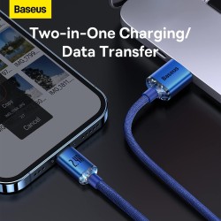 Baseus - Câble de données Crystal Shine (CAJY000005) - USB vers Lightning, 2,4A,