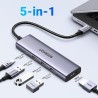 Adaptateur UGREEN CM511 USB-C / 3xUSB-A 3.0 5 Gbit/s, HDMI 4K60 Hz, USB-C PD 100