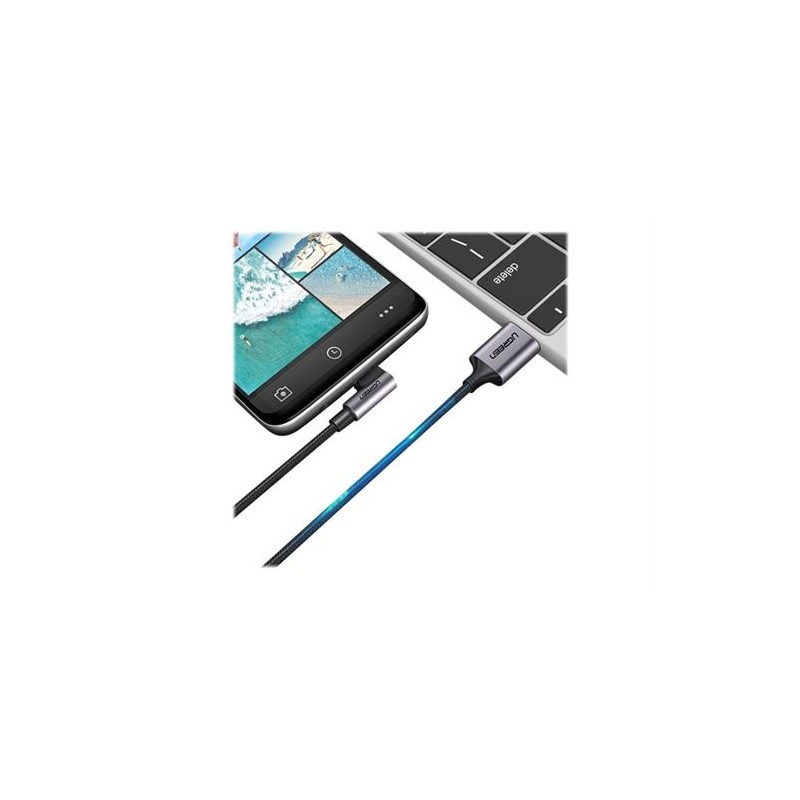 Ugreen - Ugreen US284 50941 Câble USB-A (droit) / USB-C (coudé) 3A 1m - gris