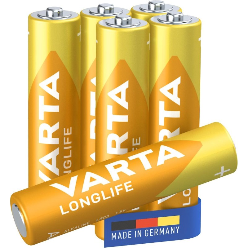VARTA Pack 6 Piles Alcalines AAA Longlife VARTA Pack 6 Piles Alcalines AAA Longlife