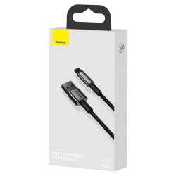 Câble de charge et de données U-IP en tungstène doré 1 m noir