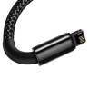 Câble de charge et de données U-IP en tungstène doré 1 m noir