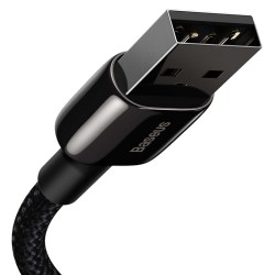 Câble de charge et de données U-IP en tungstène doré 1 m noir