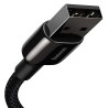 Câble de charge et de données U-IP en tungstène doré 1 m noir