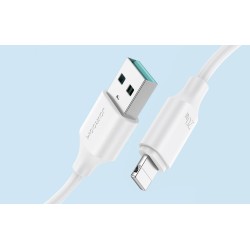 Câble Lightning USB-A 2,4 A S-UL012A9 1 m - Blanc