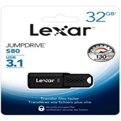 Lexar - Clé USB 3.1 Lexar JumpDrive S80 32 Go Noir