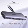 UGREEN Revodok 1071 Hub USB C HDMI 4K Lecteur de Carte SD TF PD 100W