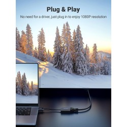 UGREEN MM103 adapter HDMI to VGA 25cm (black)