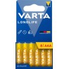 VARTA Pack 6 Piles Alcalines AAA Longlife