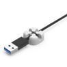 Clip de câble en silicone croisé ORICO pour ordinateur de bureau gris