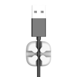 Clip de câble en silicone croisé ORICO pour ordinateur de bureau gris