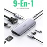 Adaptateur UGREEN CM498 USB-C / 3xUSB-A 3.0, USB-C PD 100W, HDMI 4K30Hz, VGA, RJ