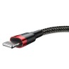 Câble USB-Lightning cafule 2,4 A 1 m rouge + noir