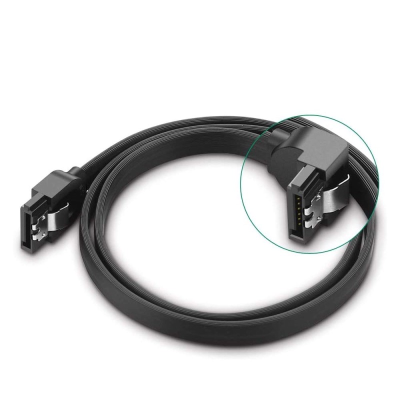 UGREEN US217 SATA Angle Data Cable 0.5m (Black)
