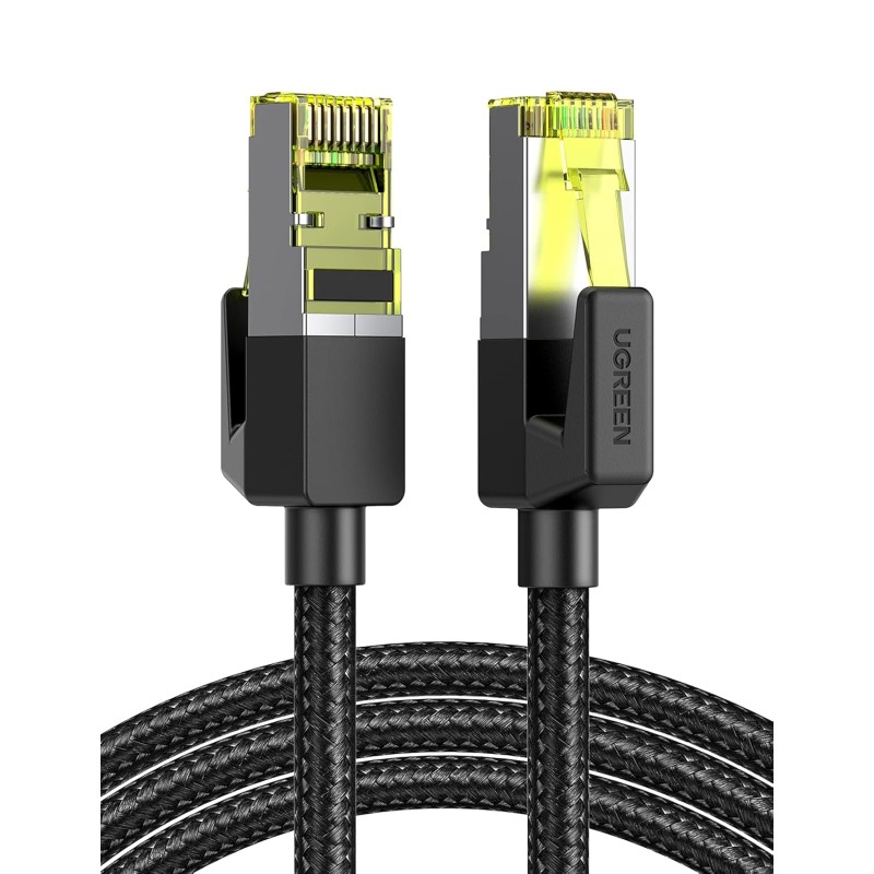 UGREEN NW150 Cat 7 F/FTP Braid Ethernet RJ45 Cable 0.5m (black)