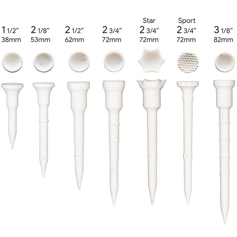 Sachet de 12 Tees Lignum 53 MM Blanc