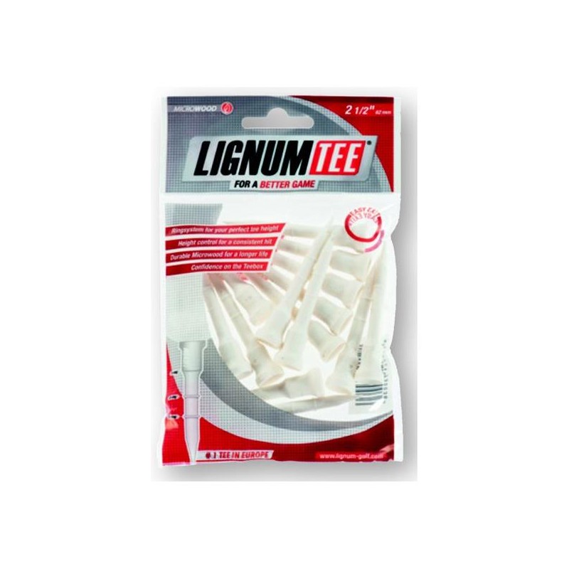 Sachet de 12 Tees Lignum 62 MM Blanc