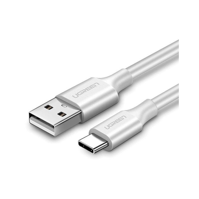 Câble USB-C nickelé UGREEN, 0,25 m (blanc)
