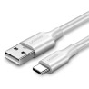 Câble USB-C nickelé UGREEN, 0,25 m (blanc)