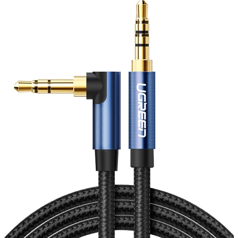 Câble audio UGREEN AV112 : 2 mini-jacks 3,5 mm, 0,5 m (bleu)