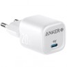 Chargeur mural Anker Zolo, 20 W, 3 A, 1 port USB-C, Blanc