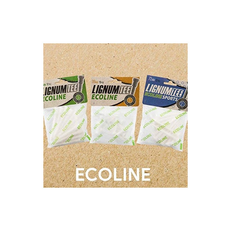 Sachet de 12 Tees Lignum ECOLINE 82 MM Blanc