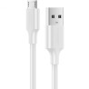 Câble USB-A vers microUSB UGREEN US289, 18 W, 2,4 A, 1 m, Blanc