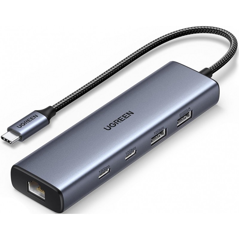 Hub USB-C UGREEN CM512, 1 port USB-A 3.2, 1 port USB-A, 3 ports USB-C, 1 port RC