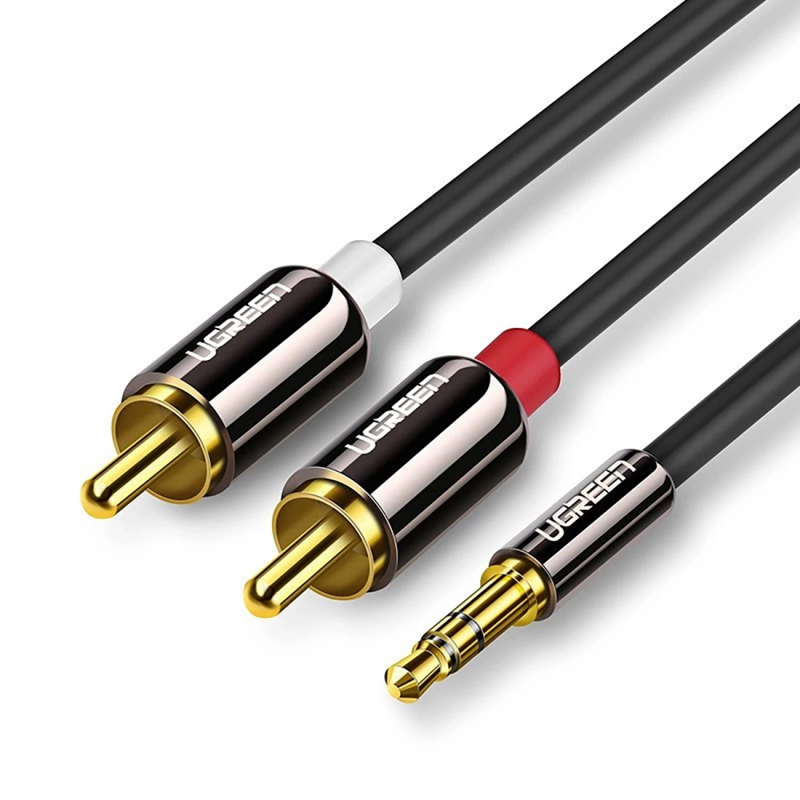 3.5mm to 2 x RCA Audio Cable UGREEN AV116, 1m, Black