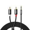 3.5mm to 2 x RCA Audio Cable UGREEN AV116, 1m, Black