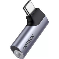 USB-C to 3.5mm Audio Adapter UGREEN CM460 (20194) Angled, Grey