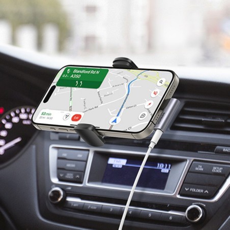 USB-C to 3.5mm Audio Adapter UGREEN CM460 (20194) Angled, Grey