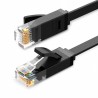 Network Cable UGREEN NW102 Flat, UTP, Cat6, 1m, Black