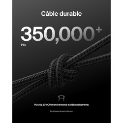 BELKIN Câble Tressé PCR USB-C vers USB-C 240W 2.0 1m (Noir)