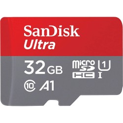 SanDisk - Carte Mémoire microSDHC Ultra 32 Go + Adaptateur SD