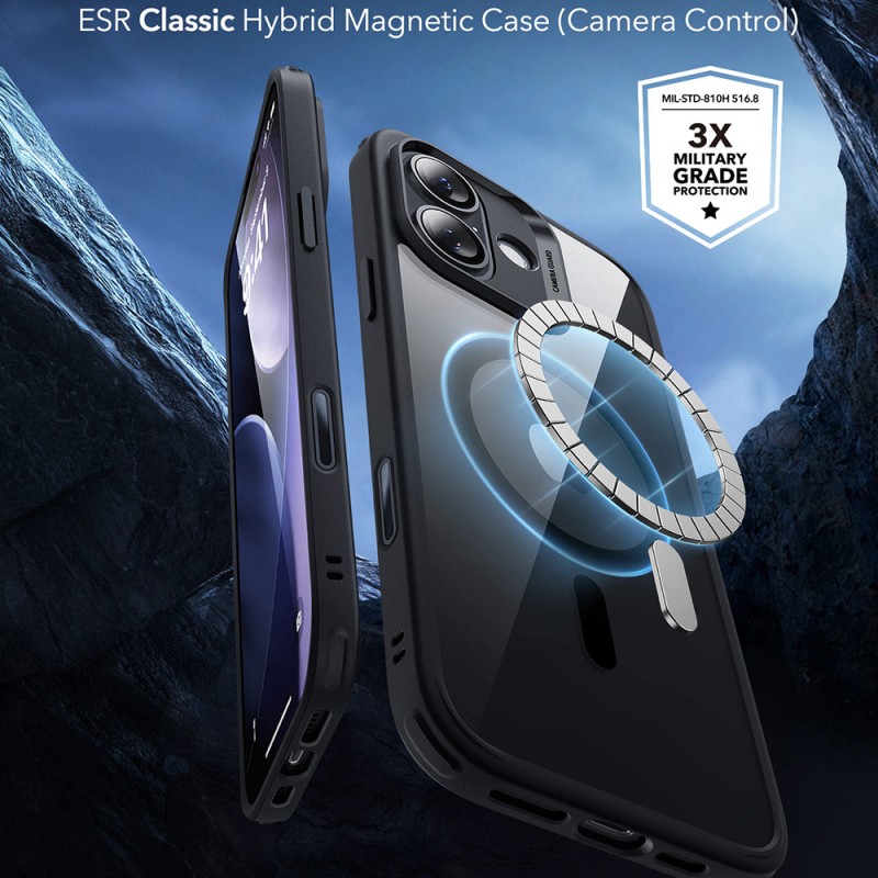 ESR Classic Hybrid Case iPhone 17, clear black