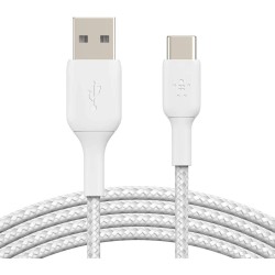 BELKIN Câble tressé USB-A USB-C 1m Blanc