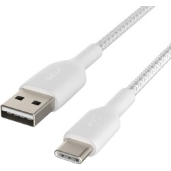 BELKIN Câble tressé USB-A USB-C 1m Blanc