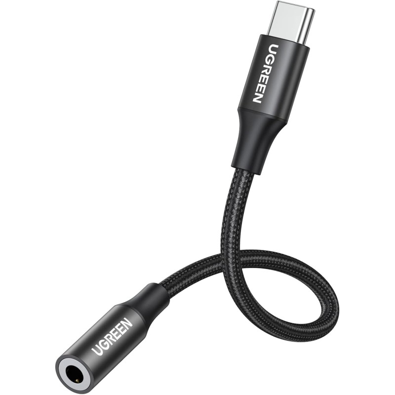 USB-C to 3.5mm Audio Adapter UGREEN AV142, Black