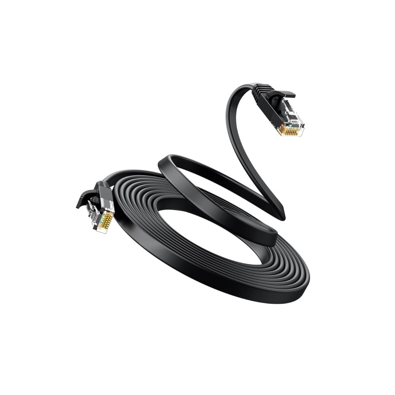 Network Cable UGREEN NW102 Flat, UTP, Cat6, 1m, Black