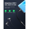 USB-C to 3.5mm Audio Adapter UGREEN AV142, Black