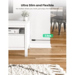 Network Cable UGREEN NW122, UTP, Cat6A, 5m, Black