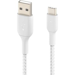 BELKIN Câble tressé USB-A USB-C 1m Blanc