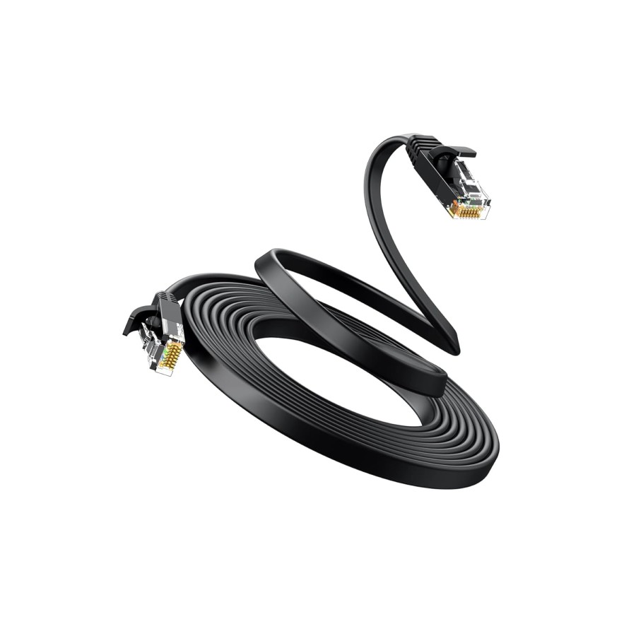 Network Cable UGREEN NW102 Flat, UTP, Cat6, 1m, Black
