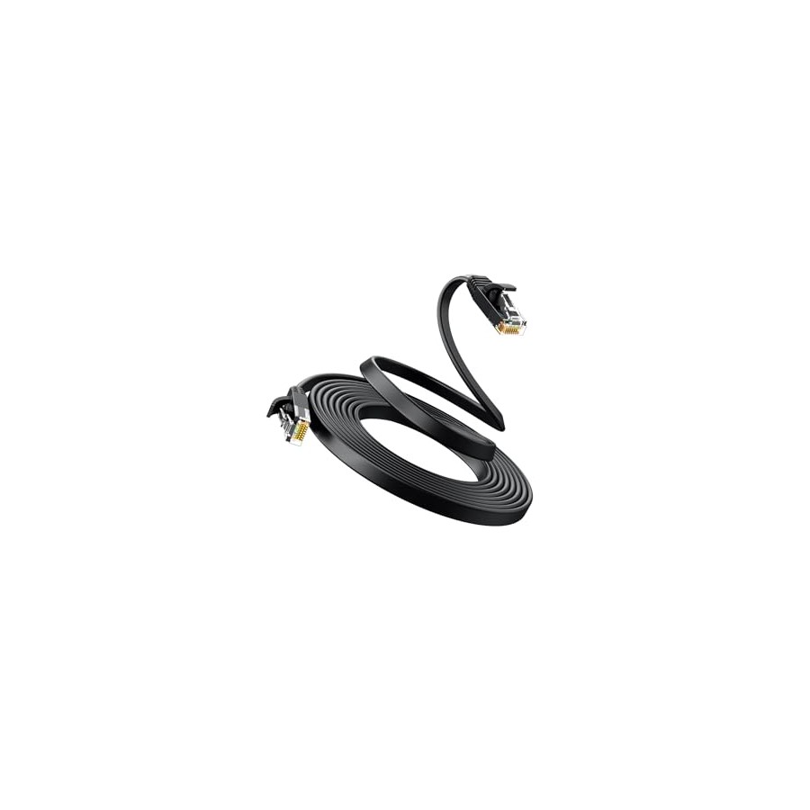 Network Cable UGREEN NW102 Flat, UTP, Cat6, 1m, Black