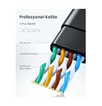 Network Cable UGREEN NW102 Flat, UTP, Cat6, 1m, Black