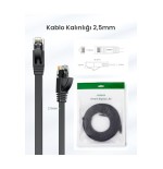 Network Cable UGREEN NW102 Flat, UTP, Cat6, 1m, Black