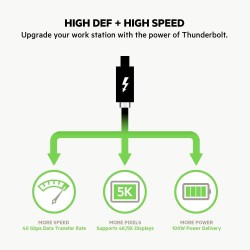 BELKIN Câble Thunderbolt 3 en 0.8m