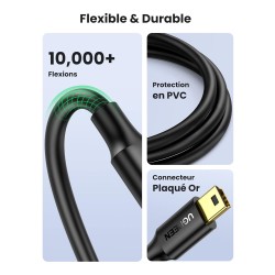 UGREEN Câble Mini USB 2.0 Cable Type A 1 Metre