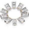 UGREEN Lot de 10 Cat 6 Connecteur RJ45 Ethernet Réseau Embout Fiche Blindé STP 8